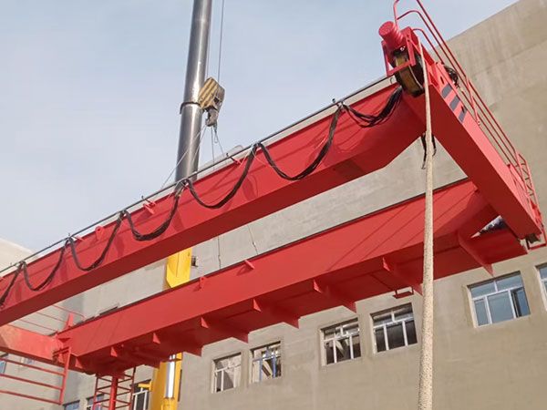 Electric double beam bridge crane