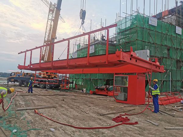 Electric double beam bridge crane