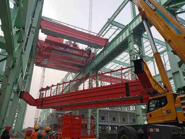 Double beam hook bridge crane